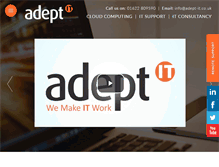 Tablet Screenshot of adept-it.co.uk